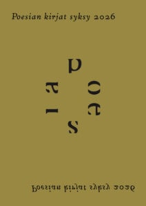 Metsänvihreä taustakuva, jossa Poesian logo ja teksti Poesian syksy 2026.